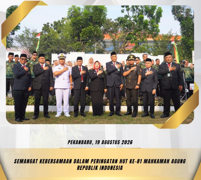 Peringatan HUT ke-81 Mahkamah Agung Republik Indonesia pada Pengadilan Tinggi Riau